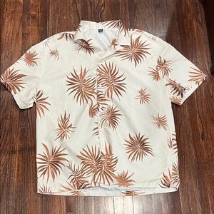 Tropical Palm Print Casual Shirt